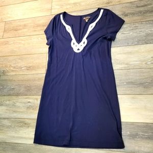 Lily Pulitzer blue embroidered swim coverup